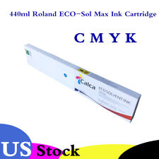 US Stock  Calca Compatible 440ml Roland ECO-Sol Max In C M Y K picture