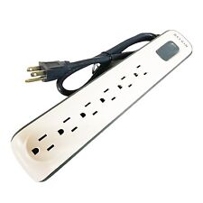 Belkin 6 Outlet Power Strip Surge Protector White Gray Short Cord BV106000-2.5 picture