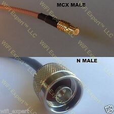 1 x N TYPE Male to MCX MALE RF pigtail Cable COAX RG316 4-20inch USA Assembled picture
