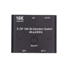 Cablecc DP DisplayPort2.0 Bi-Direction 2x1 Switch Splitter Selector Hub 16K 60hz picture