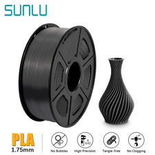 SUNLU 1KG Black PLA 3D Printer Filament 1.75mm PLA 1KG Black No Bubble +/-0.02mm picture