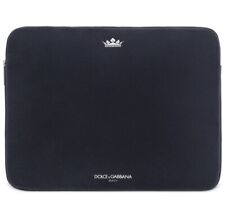 NWT Dolce & Gabbana Navy Blue plush padded laptop case sleeve picture