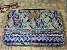 Lilly Pulitzer Scale UP blue 🐟 print Neoprene Laptop Tablet Sleeve Case picture