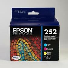 SET of 4 New Genuine Factory Sealed Epson 252 Inkjet Cartridges KCMY 2020-2023 picture