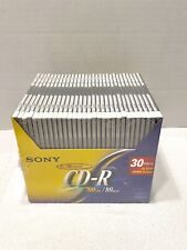 Sony CD-R 30 Pack Disc 80min 700MB in Slim Jewel Cases. New Sealed. picture