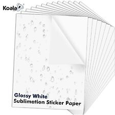Lot 10-50 Koala Glossy White Sublimation Sticker Paper Waterproof Vinyl 8.5x11 picture