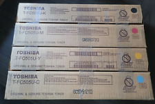 Full SET of 4 TOSHIBA T-FC505U-K/C/M/Y Toner Cartridges FREE UPS GROUND SHIPPING picture