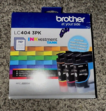 Brand New in Box Brother LC404 3PK Cyan/Magenta/Yellow Yield Ink Cartridge picture