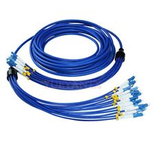 50M Indoor Armored Fiber Cable LC-LC 12 Strand SM 9/125 Fiber Optical Patch Cord picture