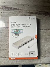j5Create JCD381 USB-C Dual HDMI Mini Dock w/ Ethernet (E10033427) picture