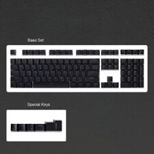 Thai Keycaps for Mechanical Keyboard Black White Color 113 Keys ABS OEM picture