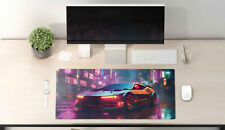 Gaming Mouse Pad Futuristic car Gaming Desk Mat- Large Desk Pad- Gift for Gamer picture