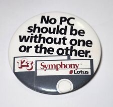 Vintage Lotus Symphony PC Software Button Pin Back IT Computer Professional 3