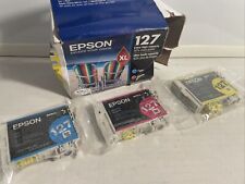 Genuine Epson 127XL 3pk Ink Cartridges - Cyan, Magenta, Yellow EXP 11/2023 picture
