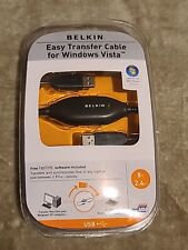 BELKIN EASY TRANSFER CABLE LAPTOP PC COMPUTER 8FT CORD USB to USB SYNC FILES picture