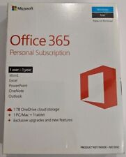 New  Microsoft Office 365 Personal 1 Yr  Subscription Word Excel Outlook Access picture