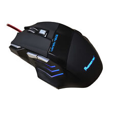🔥Gaming Mouse 7 Button USB Wired LED Breathing Fire Button 3200 DPI Laptop PC🔥 picture