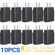 10X 25W USB-C Super Fast Charging Power Adapter PD Type C Block Lot For Samsung picture