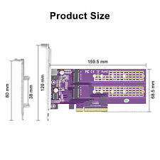 2 Ports M.2 M-Key to Desktop PCIe x8 NVMe SSD Adapter For 22110,2280,2260 drives picture
