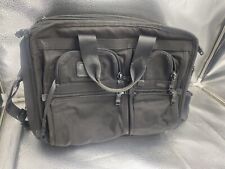 TUMI Alpha Expandable Briefcase Laptop Bag 26141D4 Black Multi Pocket Travel picture