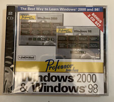 Windows 2000 and Windows 98 CD (Rare) Vintage Sealed 2 CD Set Professor Teaches picture