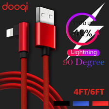 iOS 8Pin USB Fast Charger Charging Cable Cord 90 Degree Angle Braided Rope picture