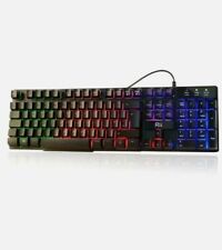New Rii RK100+ Mixed Color LED Backlit Multimedia Gaming Keyboard picture