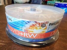 25 PHILIPS 4X DVD+RW DVDRW ReWritable Branded Logo 4.7GB Blank Disc  picture