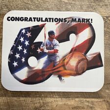 Mark Maguire 62 home run St. Louis Cardinals Mouse Pad 9”x7” Standard Size Rare picture