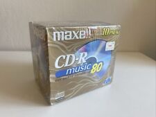 NEW SEALED MAXELL CD-R Compact Discs Audio Recordable 80 Minute 10 PACK picture
