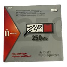 Iomega 250MB Zip Disks 4 Pack PC Formatted SEALED PACK OF 4 NEW picture
