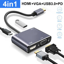 4 IN 1 USB C To HDMI 4K VGA Adapter USB 3.0 Type C to VGA HDMI Video Converter picture