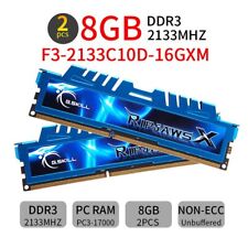 16GB 2x8GB DDR3 2133MHz F3-2133C10D-16GXM 240PIN DIMM Memory RAM G.Skill Ripjaws picture