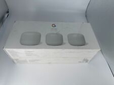 New Google Nest WiFi AC2200 Router And 2 AC1200 Wifi Points 3-Pack System Snow picture
