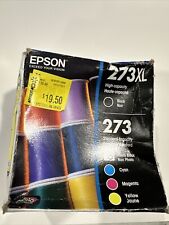 Genuine Epson 273XL Black 273 And Color Ink Cartridges Black 09/22 4 Pack picture