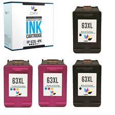 4 PK Replacement for HP 63XL Ink Catridge Black Color Cartridges Combo Pack picture
