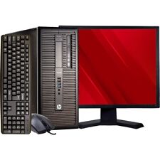 HP i3 Desktop Computer Tower PC 8GB RAM 1TB HDD 19in LCD Windows 10 Pro Wi-Fi picture