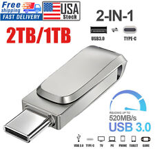 Type C USB 3.0 Flash Drive 512GB 1TB 2TB 2 in 1 Memory Stick Thumb Drive U Disk picture