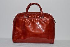 RARE TUMI Red PATENT LEATHER BUSINESS BRIEFCASE Bag Tote Attaché Laptop Computer picture
