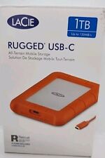 NEW Lacie External Hard HDD Lacie Rugged STFR1000800 USB-C  1TB Orange picture