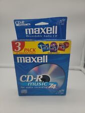 Maxell CD-R Music 74 3-Pack Audio Recording 74 Minutes 3 Colour Pack Recordable picture