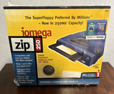 Iomega 250MB Parallel Port External Zip Drive w Power Supply, Cable & Zip Disk picture