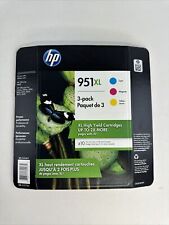 Genuine HP 951XL Tricolor 3-Pack CR318BN Ink Magenta, Yellow & Cyan OEM EXP 2022 picture