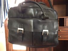 Wilsons Laptop Briefcase Satchel Luggage Black Leather Office School Travel Bag picture