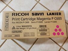 Brand New Genuine Ricoh Savin Lanier P C600 Print Cart Toner Magenta 408312 picture