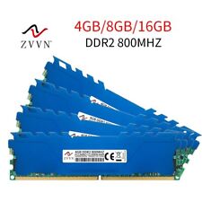ZVVN 16GB 8GB 4GB DDR2 800MHz PC2-6400U CL5 intel Desktop PC Memory RAM LOT Blue picture