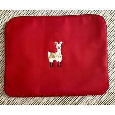 Jewell By Thirty One Llama Embroidered Red Pleather Laptop Case picture