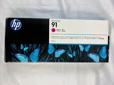 Genuine HP DesignJet 91 Magenta 775ml Pigment Ink Cartridge C9468A exp. 2020 picture