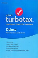 Intuit Turbotax 2016 Deluxe Federal and State CD version BRAND NEW SEALED picture