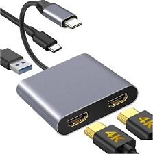 USB C HUB 4in1 to 2X HDMI (4K30Hz) 1x USB 3.0 1x Type C PD Charge 100W Adapter picture